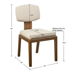 Dining Chairs-Kirkland's Home Cream Square Back Dining Chairs, Set Of 2 Ivory
