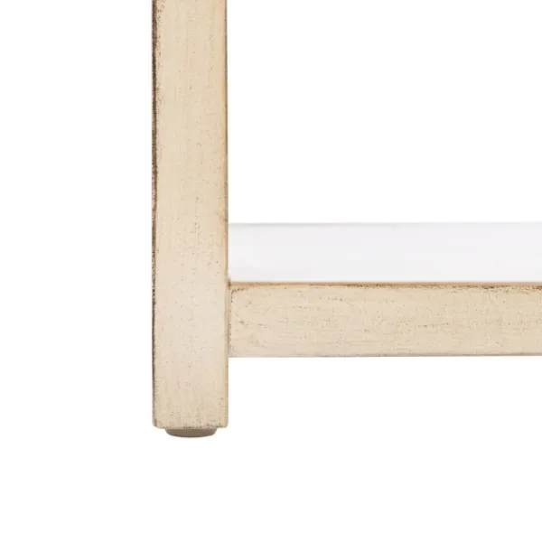 Nightstands-Kirkland's Home Cream Square Wood Nightstand White