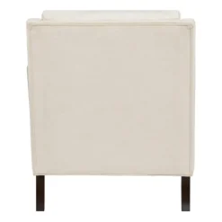 Accent Chairs-Kirkland's Home Cream Swoop Arms Upholstered Armchair Ivory
