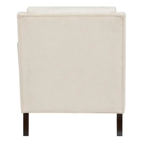 Accent Chairs-Kirkland's Home Cream Swoop Arms Upholstered Armchair Ivory