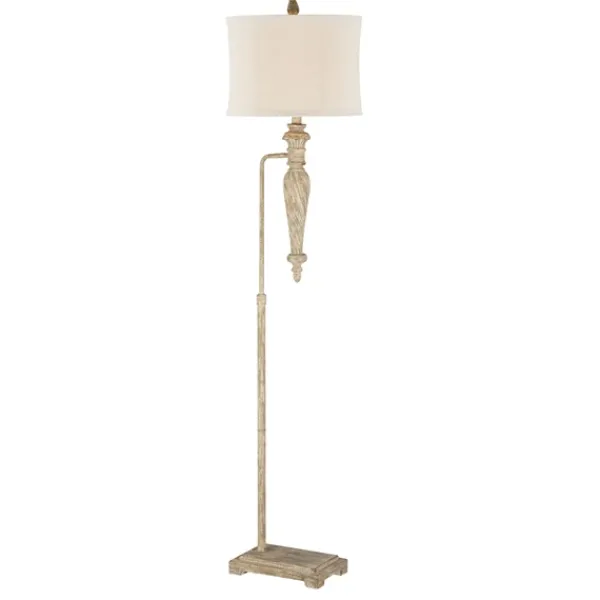 Floor Lamps-Kirkland's Home Cream Traditional Spindle Floor Lamp White