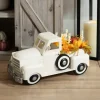 Statues & Figurines-Kirkland's Home Cream Vintage Truck With Pre-Lit Autumn Leaves Ivory/Orange