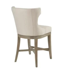 Bar Stools & Counter Height Stools-Kirkland's Home Cream Wingback Swivel Seat Counter Stool