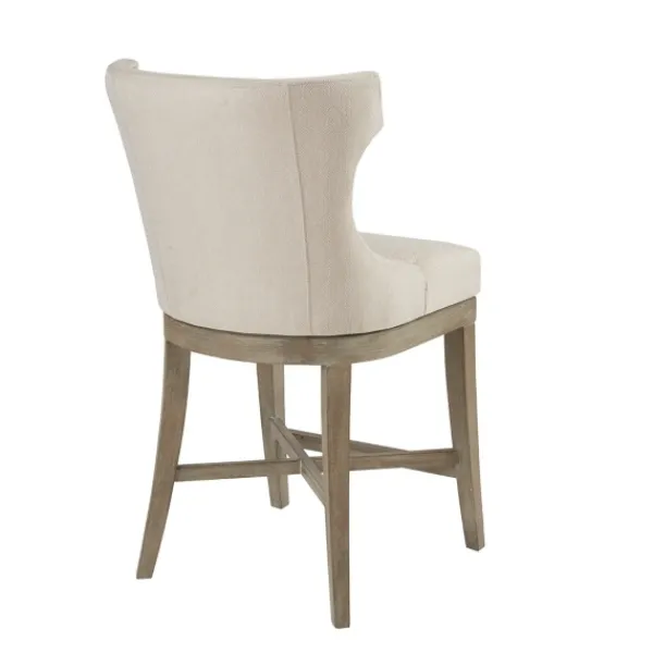 Bar Stools & Counter Height Stools-Kirkland's Home Cream Wingback Swivel Seat Counter Stool