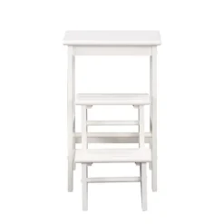 Bar Stools & Counter Height Stools-Kirkland's Home Cream Wooden 3-Level Step Stool Ivory