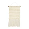 Wall Plaques-Kirkland's Home Cream Woven Fringe Macrame Wall Hanging Ivory