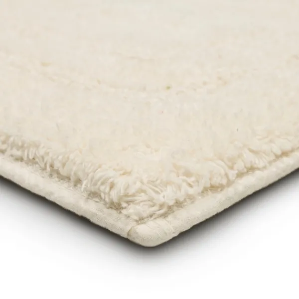 Bathroom Rugs-Kirkland's Home Creme Plush Reversible Cotton Bath Mat, 34 In. Ivory