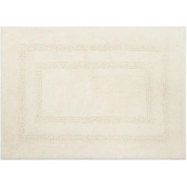 Bathroom Rugs-Kirkland's Home Creme Plush Reversible Cotton Bath Mat, 45 In. Ivory