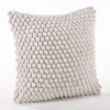 Pillows-Kirkland's Home Crochet Pom Pom Cotton Pillow White
