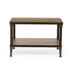 Coffee Tables-Kirkland's Home Crowley Wood And Iron Bunching Coffee Table Brown