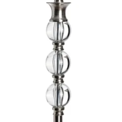 Floor Lamps-Kirkland's Home Crystal And Silver Metal Floor Lamp White