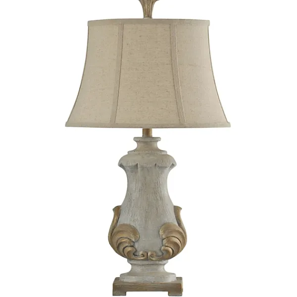Table Lamps-Kirkland's Home Crystal Cream Traditional Table Lamp Tan