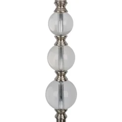 Floor Lamps-Kirkland's Home Crystal Orb Stacked Floor Lamp, 60 In. White