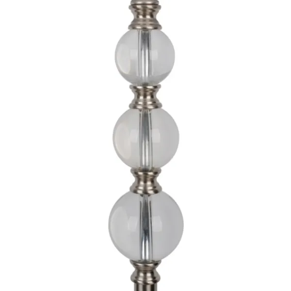 Floor Lamps-Kirkland's Home Crystal Orb Stacked Floor Lamp, 60 In. White