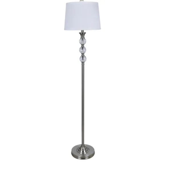 Floor Lamps-Kirkland's Home Crystal Orb Stacked Floor Lamp White