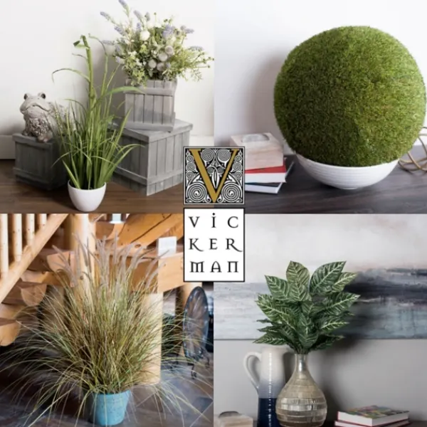 Trees & Topiaries-Kirkland's Home Curled Green Grass Potted Plant