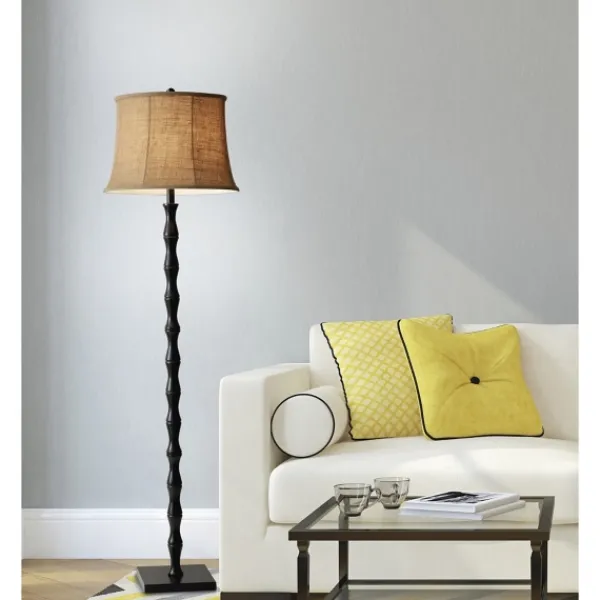 Floor Lamps-Kirkland's Home Curved Emma Floor Lamp Tan