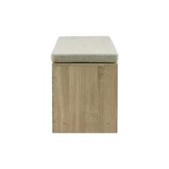 Benches & Ottomans-Kirkland's Home Cushioned Open Cubby Storage Bench Gray