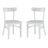 Accent Chairs-Kirkland's Home Daisy Curved Plank 2-Pc. Accent Chair Set White