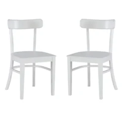 Accent Chairs-Kirkland's Home Daisy Curved Plank 2-Pc. Accent Chair Set White
