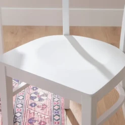Accent Chairs-Kirkland's Home Daisy Curved Plank 2-Pc. Accent Chair Set White