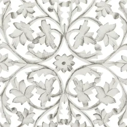 Wall Plaques-Kirkland's Home Daisy Distressed Carved Wall Plaque White