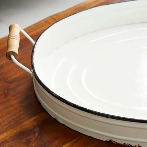 Decorative Trays-Kirkland's Home Daisy Farmhouse 2-Pc. Decorative Tray Set White