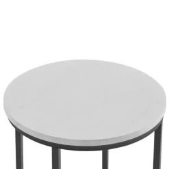 Accent & End Tables-Kirkland's Home Daisy Faux Marble X Base Accent Table