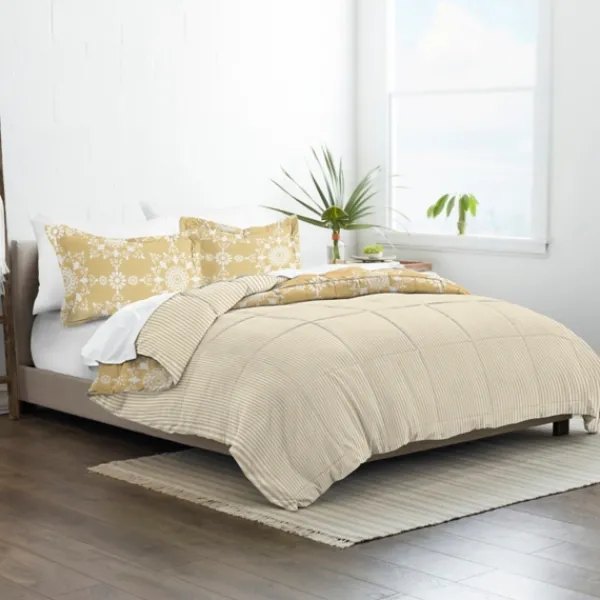 Comforters-Kirkland's Home Daisy Medallion King 3-Pc. Comforter Set Yellow