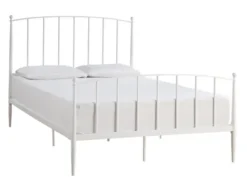 Beds & Headboards-Kirkland's Home Daisy Modern Arch Queen Bed Frame White