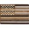 Wall Plaques-Kirkland's Home Dark American Flag Wooden Wall Sculpture Brown