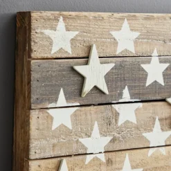 Wall Plaques-Kirkland's Home Dark American Flag Wooden Wall Sculpture Brown