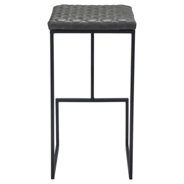 Bar Stools & Counter Height Stools-Kirkland's Home Dark And Black Upholstered Barstool Gray