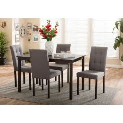Dining Sets-Kirkland's Home Dark Brown And Gray 5-Pc. Dining Set