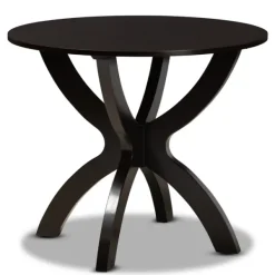 Dining Tables-Kirkland's Home Dark Brown Wood Tripod Table 5-Pc. Dining Set Gray