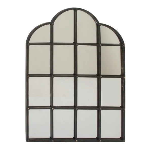 Decorative Mirrors-Kirkland's Home Dark Crown Frame Windowpane Mirror