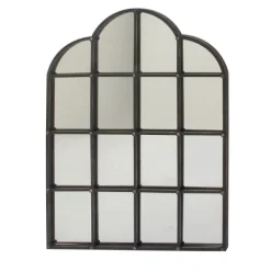 Decorative Mirrors-Kirkland's Home Dark Crown Frame Windowpane Mirror