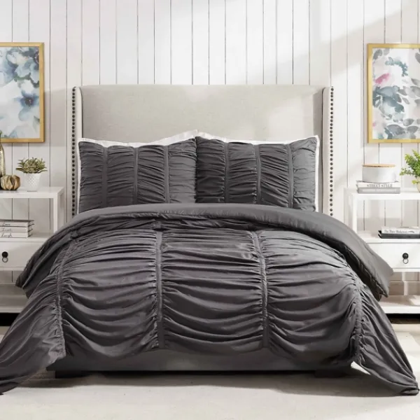 Comforters-Kirkland's Home Dark Emily 2-Pc. Twin/Twin Xl Comforter Set Gray