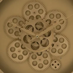 Clocks-Kirkland's Home Dark Gold Exposed Gearwork Wall Clock
