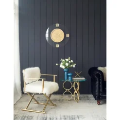 Clocks-Kirkland's Home Dark Gold Exposed Gearwork Wall Clock