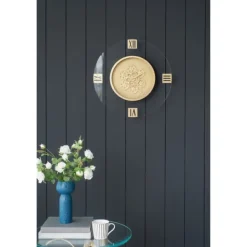 Clocks-Kirkland's Home Dark Gold Exposed Gearwork Wall Clock
