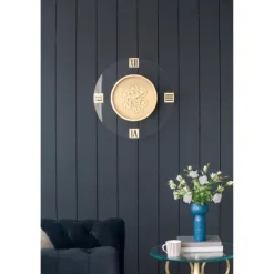 Clocks-Kirkland's Home Dark Gold Exposed Gearwork Wall Clock