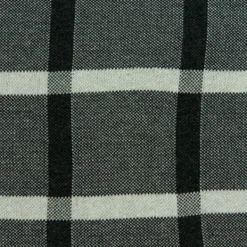 Pillows-Kirkland's Home Dark Gray Plaid Knitted Pillow Gray/Black/White