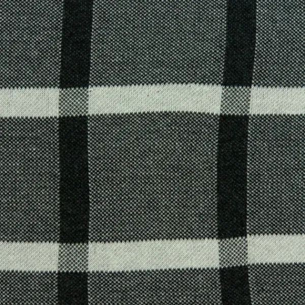 Pillows-Kirkland's Home Dark Gray Plaid Knitted Pillow Gray/Black/White