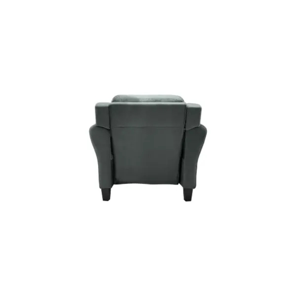 Accent Chairs-Kirkland's Home Dark Kelly Microfiber Rolled Arm Chair Gray