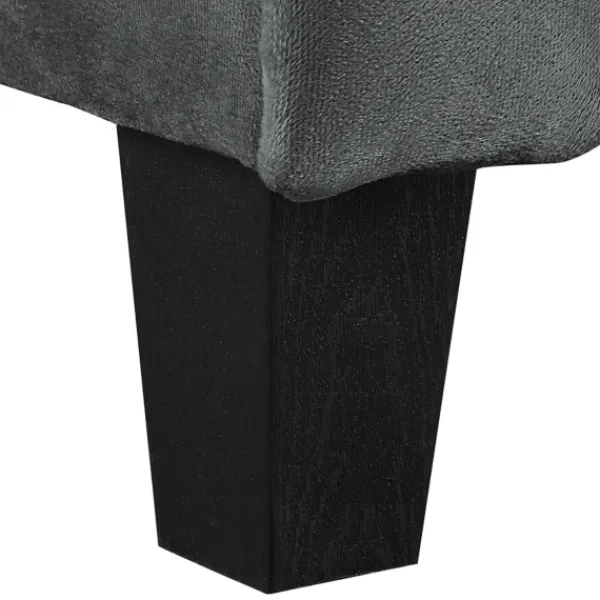 Accent Chairs-Kirkland's Home Dark Kelly Microfiber Rolled Arm Chair Gray