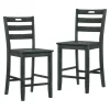 Bar Stools & Counter Height Stools-Kirkland's Home Dark Ladder Counter Stools, Set Of 2 Gray