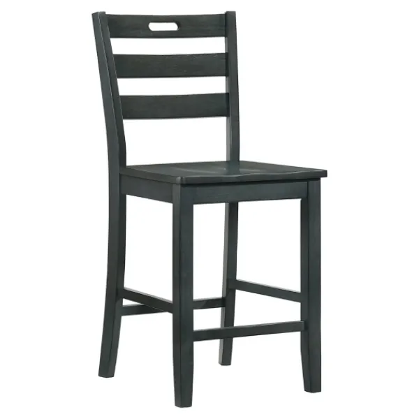 Bar Stools & Counter Height Stools-Kirkland's Home Dark Ladder Counter Stools, Set Of 2 Gray