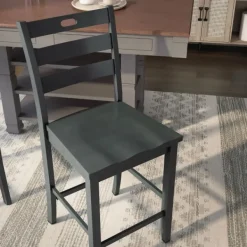 Bar Stools & Counter Height Stools-Kirkland's Home Dark Ladder Counter Stools, Set Of 2 Gray