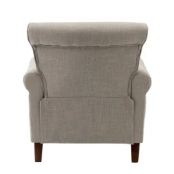 Accent Chairs-Kirkland's Home Dark Miriam Nailhead Trim Armchair Gray